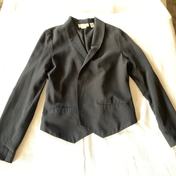 Cynthia Rowley Silk Jacket, XS, Black - Picture 7 of 13